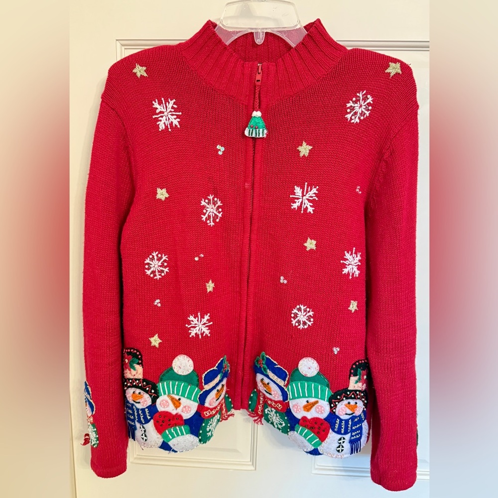 Festive Red Snowman Kids Jacket